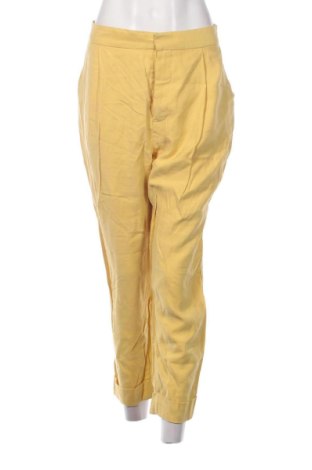 Дамски панталон Zara, Размер S, Цвят Жълт, Цена 14,00 €, #137440395