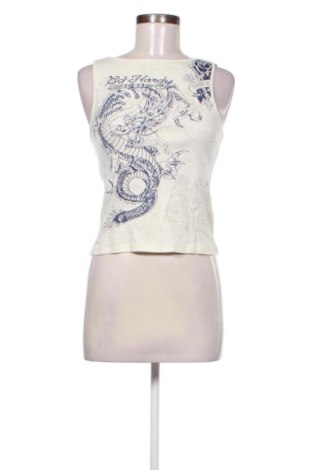 Damska koszulka na ramiączkach Ed Hardy, Rozmiar M, Kolor ecru, Cena 70,50 zł, #137436838