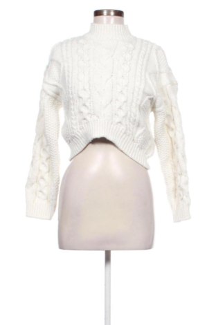 Pulover de femei Bershka, Mărime S, Culoare Alb, Preț 73,49 Lei, #137451787