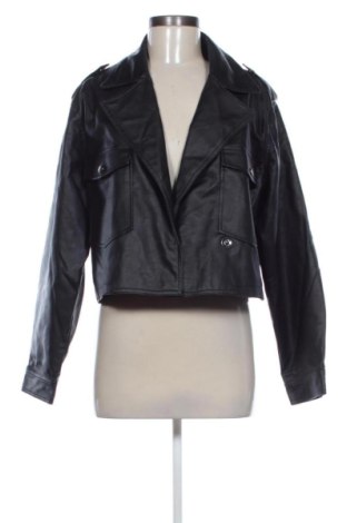 Geacă de piele pentru femei Sinsay, Mărime L, Culoare Negru, Preț 115,48 Lei, #137417088