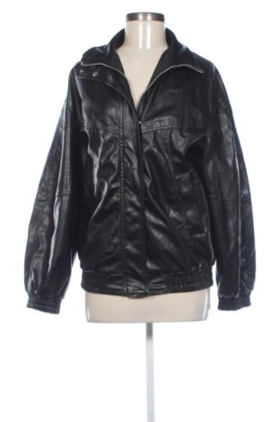 Geacă de piele pentru femei Bershka, Mărime XS, Culoare Negru, Preț 131,23 Lei, #137438290