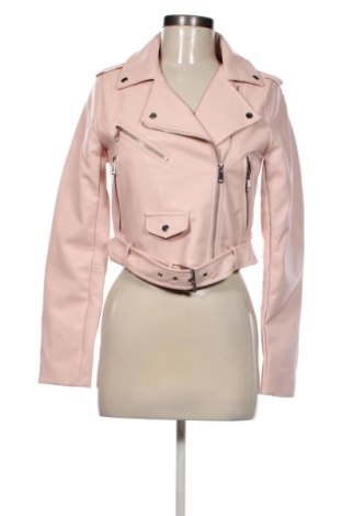 Geacă de piele pentru femei Stradivarius, Mărime S, Culoare Roz, Preț 136,48 Lei, #137432174