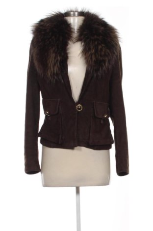 Geacă de piele pentru femei Unbranded, Mărime M, Culoare Maro, Preț 314,94 Lei, #137426980