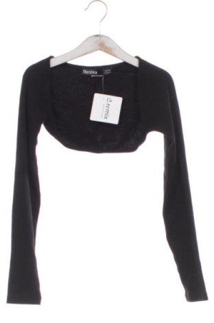 Kinder Strickjacke Bershka, Größe 10-11y/ 146-152 cm, Farbe Schwarz, Preis 5,91 €, #137424498