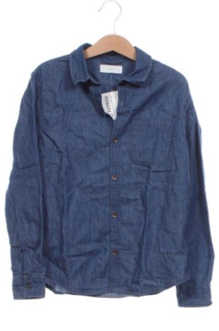 Kinderhemd Mango, Größe 7-8y/ 128-134 cm, Farbe Blau, Preis 5,91 €, #137411231