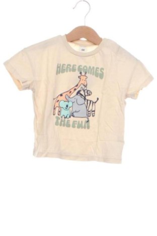 Tricou pentru copii H&M, Mărime 12-18m/ 80-86 cm, Culoare Bej, Preț 35,53 Lei, #137396859