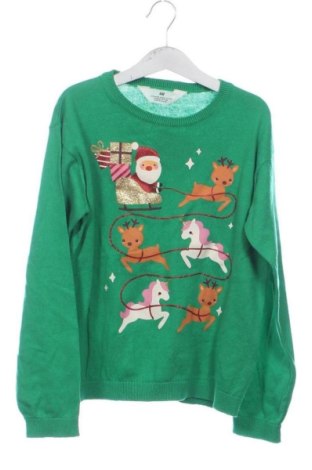 Pulover pentru copii H&M, Mărime 7-8y/ 128-134 cm, Culoare Verde, Preț 30,00 Lei, #137411308