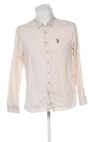 Męska koszula U.S. Polo Assn., Rozmiar L, Kolor Beżowy, Cena 118,54 zł, #137390982