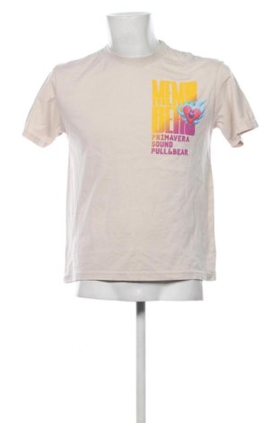 Мъжка тениска Pull&Bear, Размер S, Цвят Бежов, Цена 9,53 €, #137400752