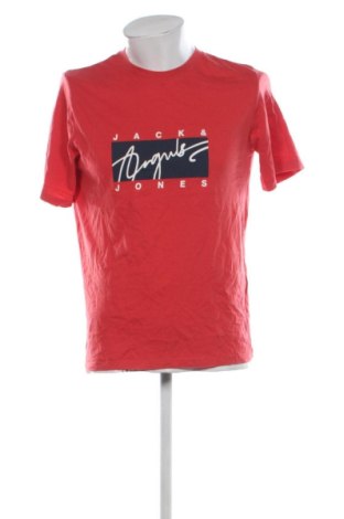 Męski T-shirt Jack & Jones, Rozmiar L, Kolor Czerwony, Cena 58,07 zł, #137412374