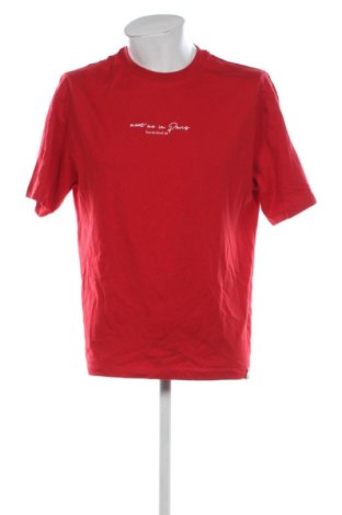 Męski T-shirt Pull&Bear, Rozmiar L, Kolor Czerwony, Cena 49,56 zł, #137444475