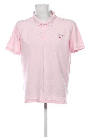 Męski T-shirt Napapijri, Rozmiar XXL, Kolor Różowy, Cena 135,47 zł, #137395410