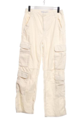 Pantaloni de bărbați Bershka, Mărime S, Culoare Ecru, Preț 60,75 Lei, #137431254