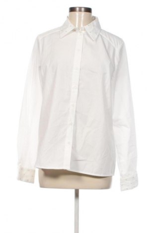 Γυναικείο πουκάμισο Pieces, Μέγεθος M, Χρώμα Λευκό, Τιμή 19,99 €