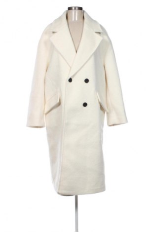 Palton de femei Bershka, Mărime L, Culoare Ecru, Preț 245,99 Lei, #132903736