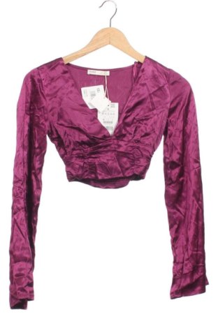 Bluză de femei Pull&Bear, Mărime XS, Culoare Mov, Preț 52,49 Lei, #137455339