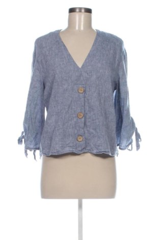 Дамска риза Zara, Размер M, Цвят Син, Цена 12,00 €, #137475016