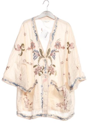 Дамска риза Zara, Размер XS, Цвят Екрю, Цена 17,00 €, #137487166