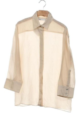 Дамска риза Zara, Размер XS, Цвят Бежов, Цена 11,00 €, #137495063
