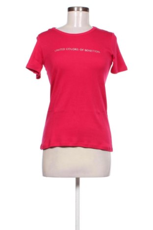 Damski T-shirt United Colors Of Benetton, Rozmiar M, Kolor Różowy, Cena 50,80 zł, #137464659