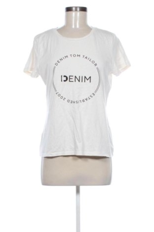 Damski T-shirt Tom Tailor, Rozmiar XL, Kolor ecru, Cena 55,04 zł, #137467308