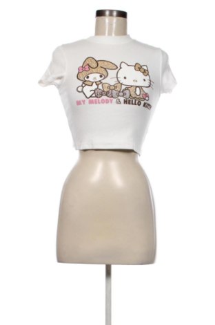 Tricou de femei Bershka, Mărime M, Culoare Alb, Preț 47,24 Lei, #137487532