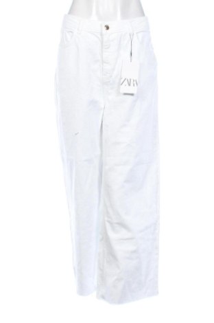 Blugi de femei Zara, Mărime L, Culoare Alb, Preț 196,32 Lei, #137503136