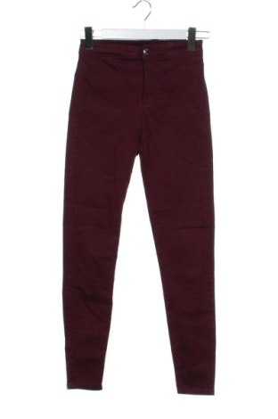 Blugi de femei Bershka, Mărime XXS, Culoare Roșu, Preț 89,23 Lei, #137453485