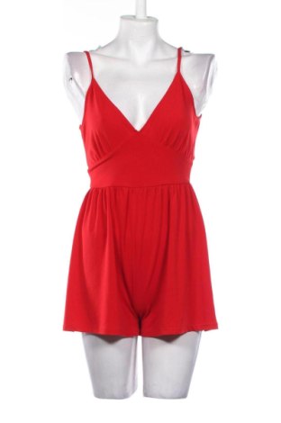 Damski krótki kombinezon Bershka, Rozmiar M, Kolor Czerwony, Cena 42,34 zł, #137453503