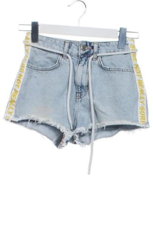 Pantaloni scurți de femei Bershka, Mărime XXS, Culoare Albastru, Preț 52,60 Lei, #137434476