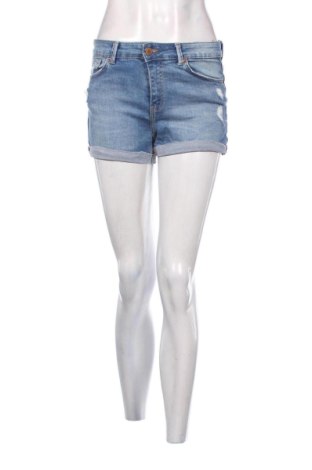 Pantaloni scurți de femei Bershka, Mărime S, Culoare Albastru, Preț 53,88 Lei, #137444450