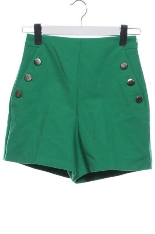 Pantaloni scurți de femei Zara, Mărime XXS, Culoare Verde, Preț 93,04 Lei, #137457594