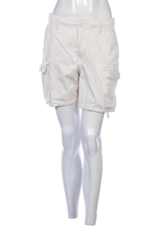 Pantaloni scurți de femei Bershka, Mărime M, Culoare Ecru, Preț 48,00 Lei, #137461931