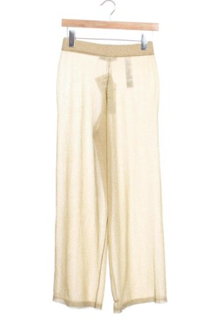 Damskie spodnie Zara, Rozmiar XS, Kolor Złocisty, Cena 118,54 zł, #137470489