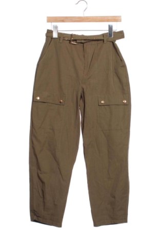 Damskie spodnie Zara, Rozmiar XS, Kolor Zielony, Cena 59,27 zł, #137475149