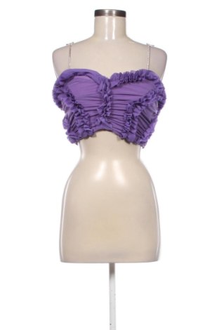 Top de femei Bershka, Mărime M, Culoare Mov, Preț 62,99 Lei, #137502405