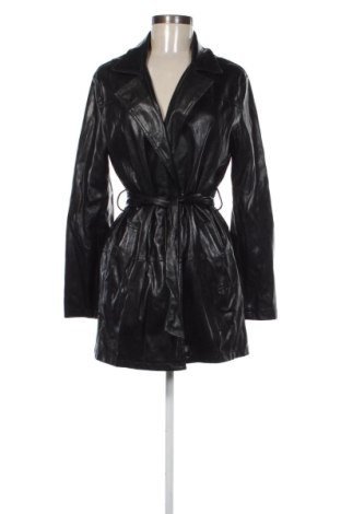 Geacă de piele pentru femei Bershka, Mărime M, Culoare Negru, Preț 116,41 Lei, #137481856