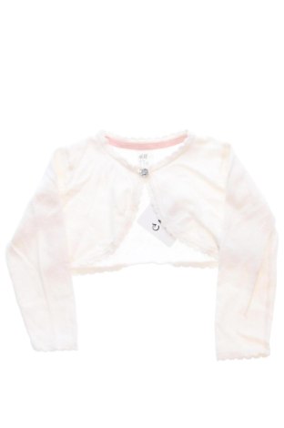 Kinder Strickjacke H&M, Größe 12-18m/ 80-86 cm, Farbe Weiß, Preis 7,28 €, #137432785