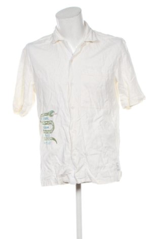 Мъжка риза Zara, Размер M, Цвят Екрю, Цена 19,00 €, #137493277