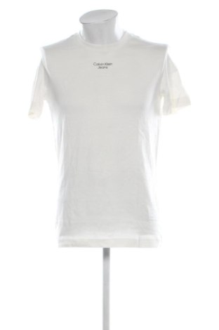 Męski T-shirt Calvin Klein Jeans, Rozmiar L, Kolor Biały, Cena 177,99 zł, #137420123