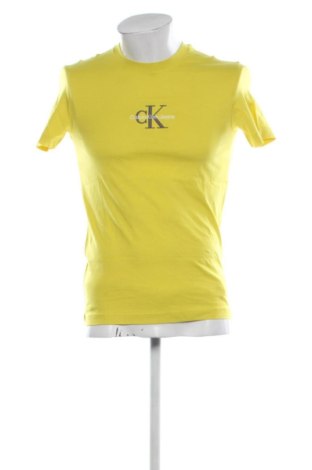 Męski T-shirt Calvin Klein Jeans, Rozmiar M, Kolor Żółty, Cena 177,99 zł, #137438482