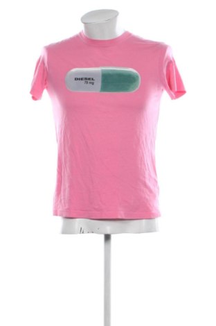 Męski T-shirt Diesel, Rozmiar M, Kolor Różowy, Cena 304,52 zł, #137455801