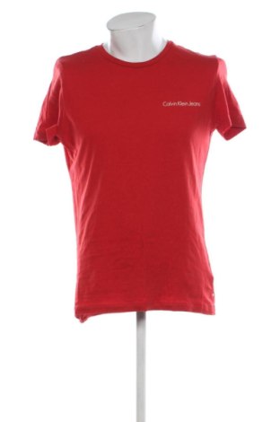 Męski T-shirt Calvin Klein, Rozmiar L, Kolor Czerwony, Cena 97,37 zł, #137464632