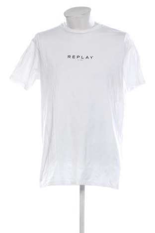 Męski T-shirt Replay, Rozmiar XXL, Kolor Biały, Cena 101,60 zł, #137479853