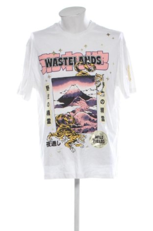 Мъжка тениска Bershka, Размер M, Цвят Бял, Цена 12,00 €, #137475793