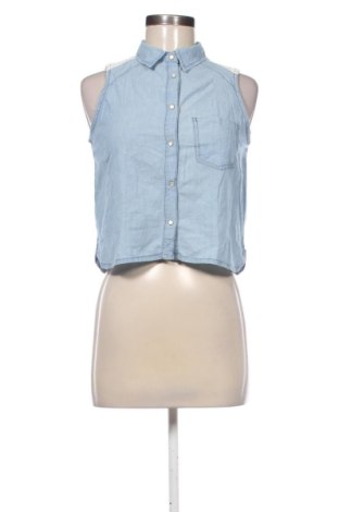 Cămașă de femei Bershka, Mărime S, Culoare Albastru, Preț 36,74 Lei, #137525284