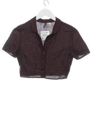 Cămașă de femei H&M, Mărime XS, Culoare Maro, Preț 41,99 Lei, #137524065