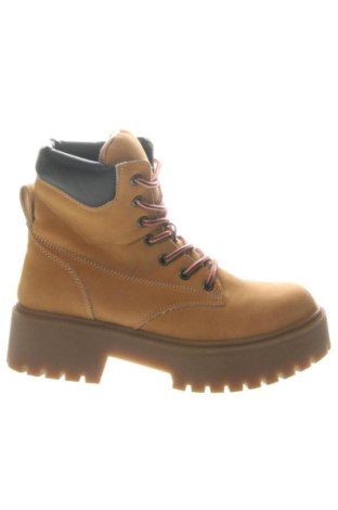 Damen Stiefeletten Bershka, Größe 37, Farbe Gelb, Preis 23,00 €, #137460254