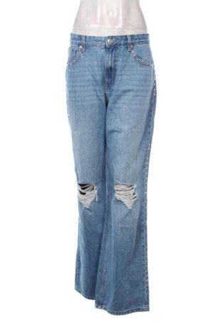 Blugi de femei Bershka, Mărime L, Culoare Albastru, Preț 80,99 Lei, #137502486