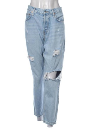 Blugi de femei Mango, Mărime L, Culoare Albastru, Preț 74,39 Lei, #137548776
